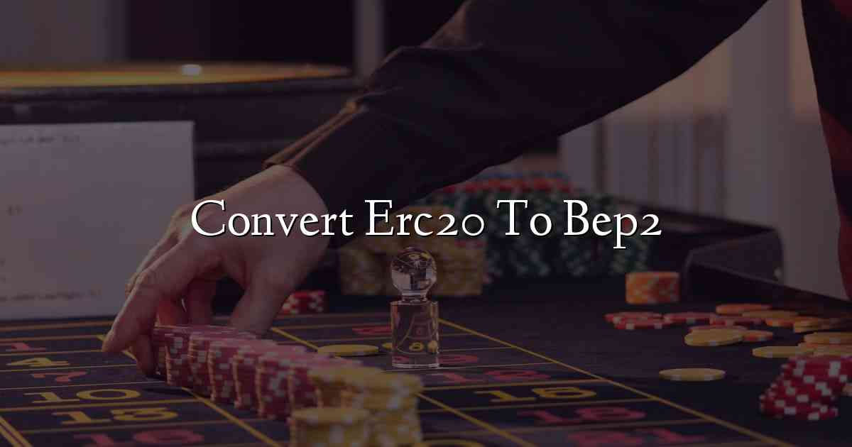 Convert Erc20 To Bep2